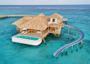 A villa at Soneva Secret in the Maldives.