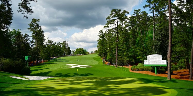 Aerial view of Augusta National Golf Club expansion