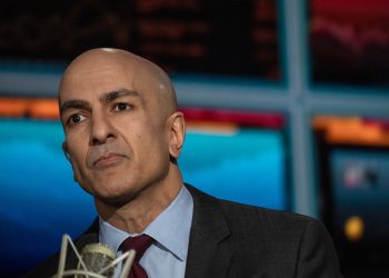 Neel Kashkari speaking at economic policy summit