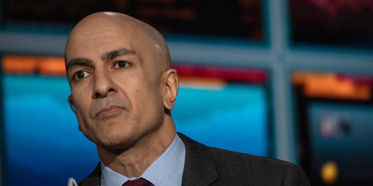 Neel Kashkari speaking at economic policy summit