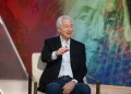 Jamie Dimon speaking at a finance panel on JPMorgan bond market strategy