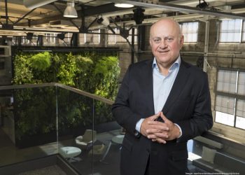 Hamid Moghadam speaking at a real estate summit in 2024