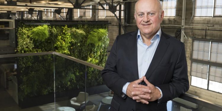 Hamid Moghadam speaking at a real estate summit in 2024