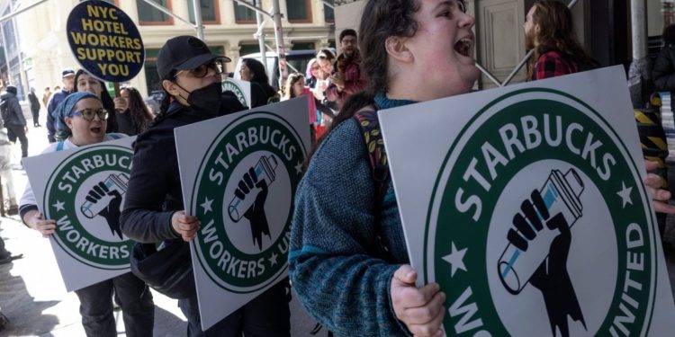 Starbucks Execs Offered $6M in Stock Grants While Baristas Struggle for Raises