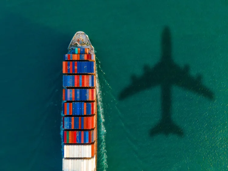 Cargo Ship and Plane
China’s exports weaken in August a