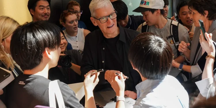 Tim Cook Wears 1-of-1 Custom Nikes in Japan