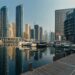 Explore the breathtaking skyline of Dubai Marina with iconic skyscrapers and luxury yachts.