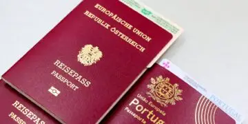 EU Citizenship by Investment: What Ended, What Remains in 2026 — A close-up image of Austrian and Portuguese passports with a Bulgarian ID card.