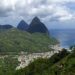 St. Lucia Citizenship by Investment: Full 2026 Programme Guide — Discover the lush green landscapes and iconic Pitons of Soufriere, Saint Lucia from above.