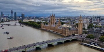 UK Non-Dom Tax Status: What Changed in April 2025 and What Comes Next — Stunning aerial photo of Big Ben and Houses of Parliament in London at dusk.