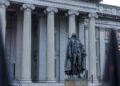 The United States Department of the Treasury building in Washington DC