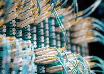 Fibre optic broadband cables representing UK telecommunications infrastructure