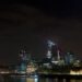 Modern office buildings in the City of London financial district under overcast sky