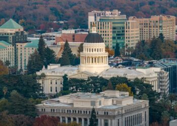 California state capitol building in Sacramento where Proposition 40 will be decided by voters
