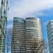 Modern office buildings in a US city financial district