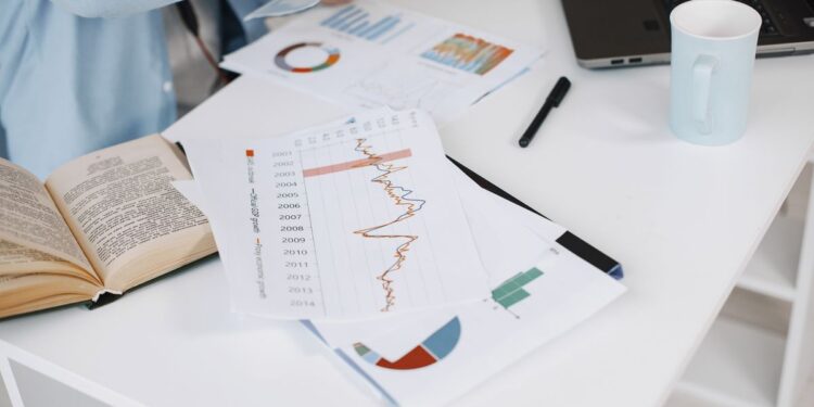 Charts and data on a desk, illustrating the index methodology
