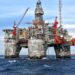 Offshore oil platform in the North Sea