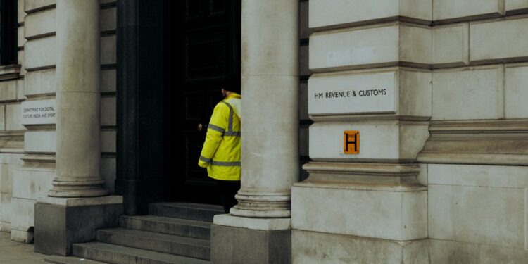 HM Revenue and Customs building exterior in London